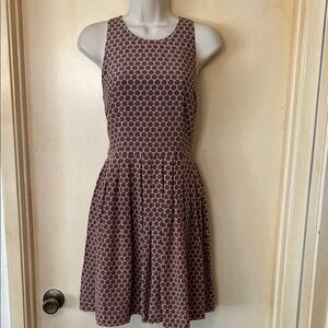 Joie Dusty Pink and Brown Silk Geometric Mini Dress size S